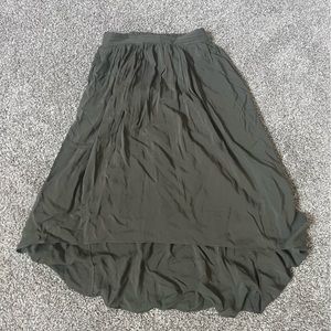 Forest green high low talula skirt